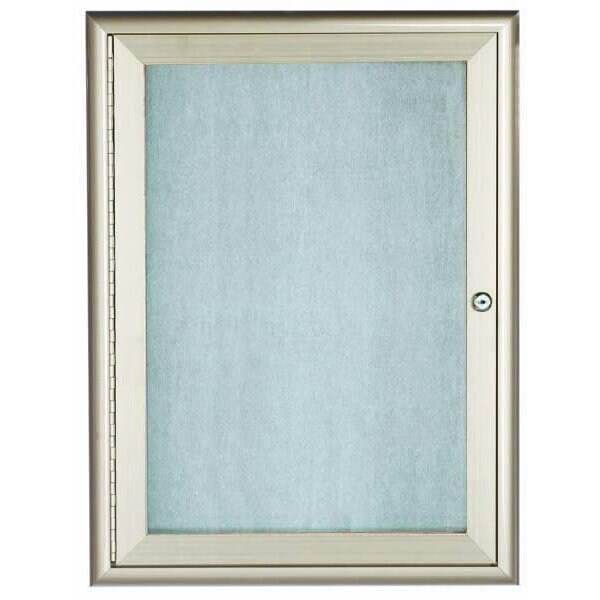 Indoor/Outdoor Waterfall Series Bulletin Board Clear Satin Anodized 24"x18"